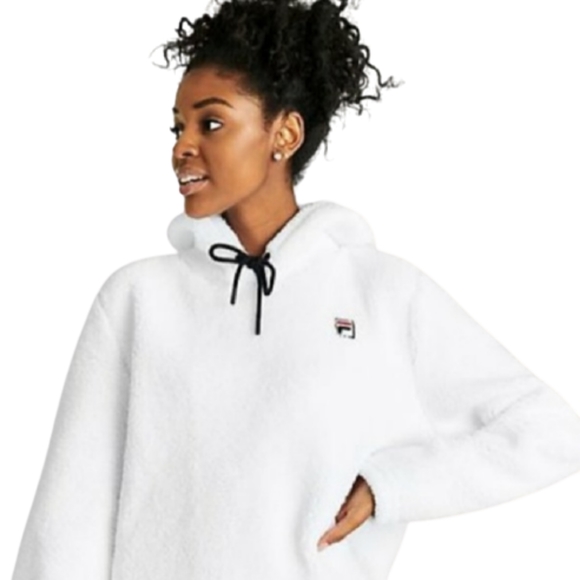 Fila Tops - FILA Sherpa Crop Hoodie NWOT